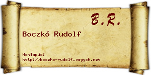 Boczkó Rudolf névjegykártya