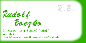 rudolf boczko business card